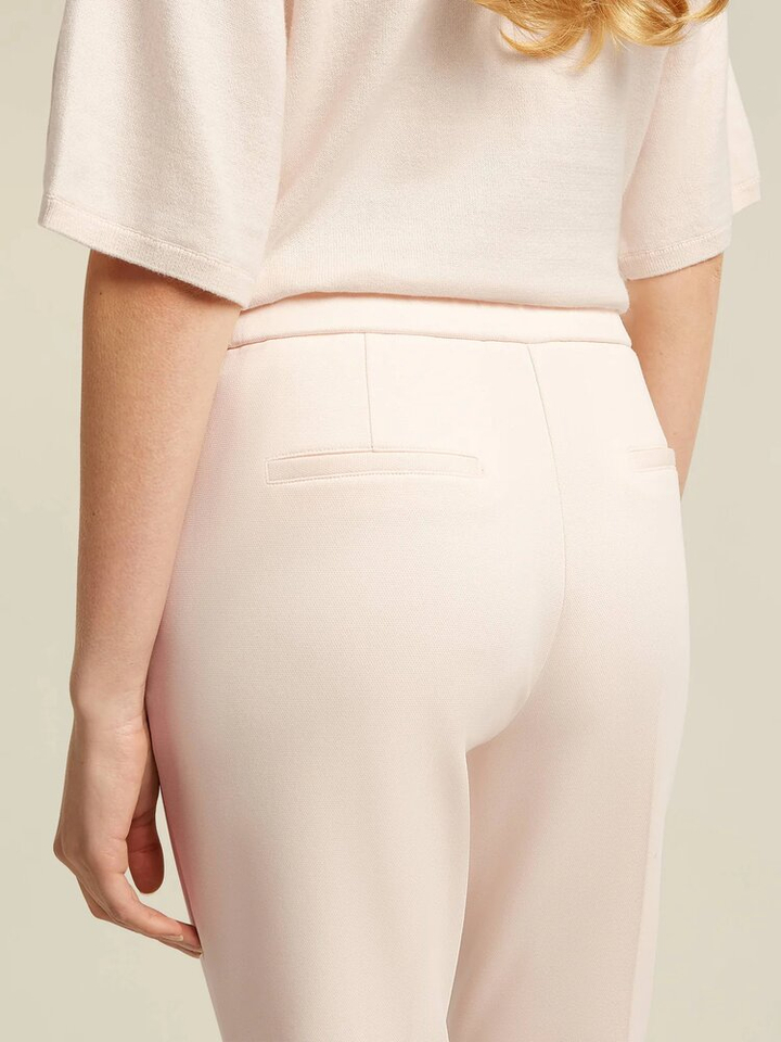 Roze wijde broek met bandplooi Salt Pants Beaumont 