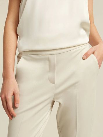 Ecru comfrtabele broek met elastiek Charlie Pants Beaumont