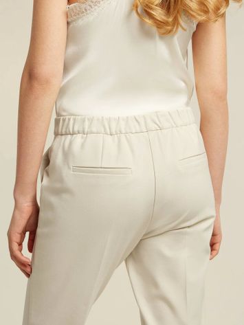 Ecru comfrtabele broek met elastiek Charlie Pants Beaumont