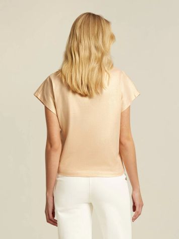 Zalmkleurige t-shirt met glitter Khloe Beaumont 