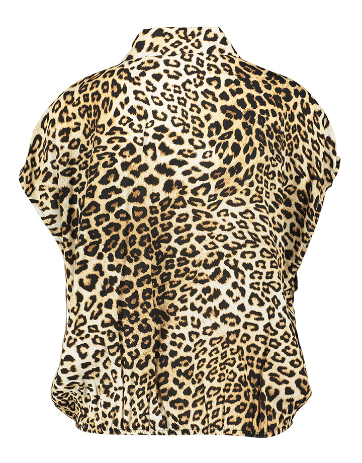 Blouse in dierenprint met korte mouwen Mariska Beaumont