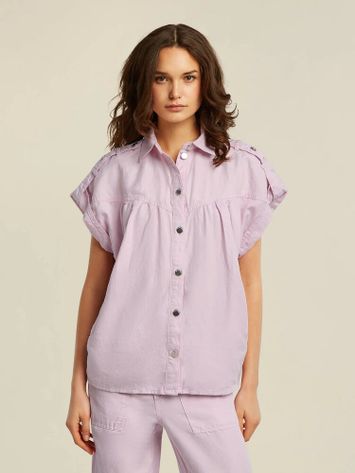 Lichtroze oversized bloes Vayen Beaumont 