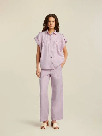 Lichtroze oversized bloes Vayen Beaumont 