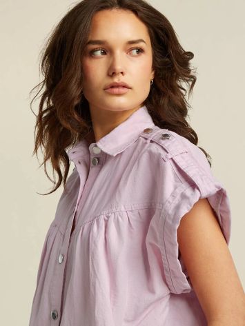 Lichtroze oversized bloes Vayen Beaumont 