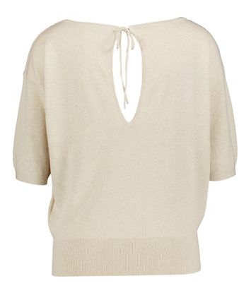 Beige pull met boothals en driekwart mouwen Charol Beaumont