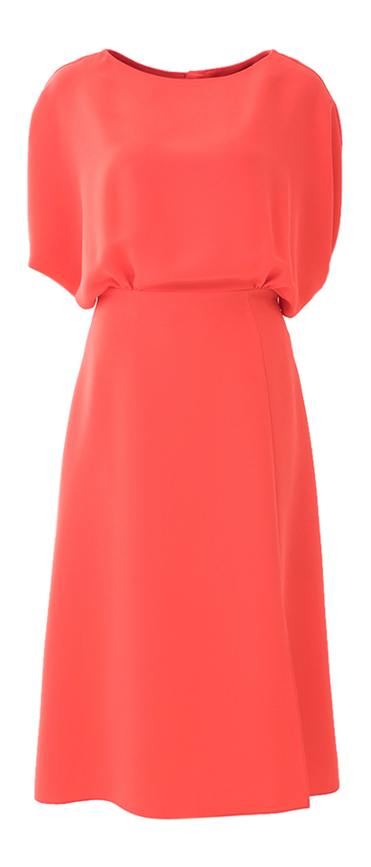 Koraal feestelijke jurk met split Calice Natan 