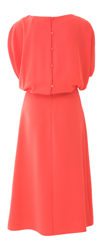 Koraal feestelijke jurk met split Calice Natan 