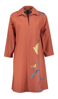 Natan edition 5 Roestkleurige jurk met bloem Cada Natan
