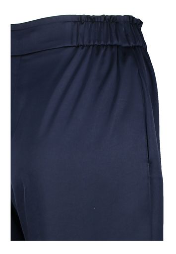 Donkerblauwe geklede losvallende broek Carla Natan