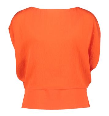 Roodkleurige blouse met vlindermouwen Choc Natan
