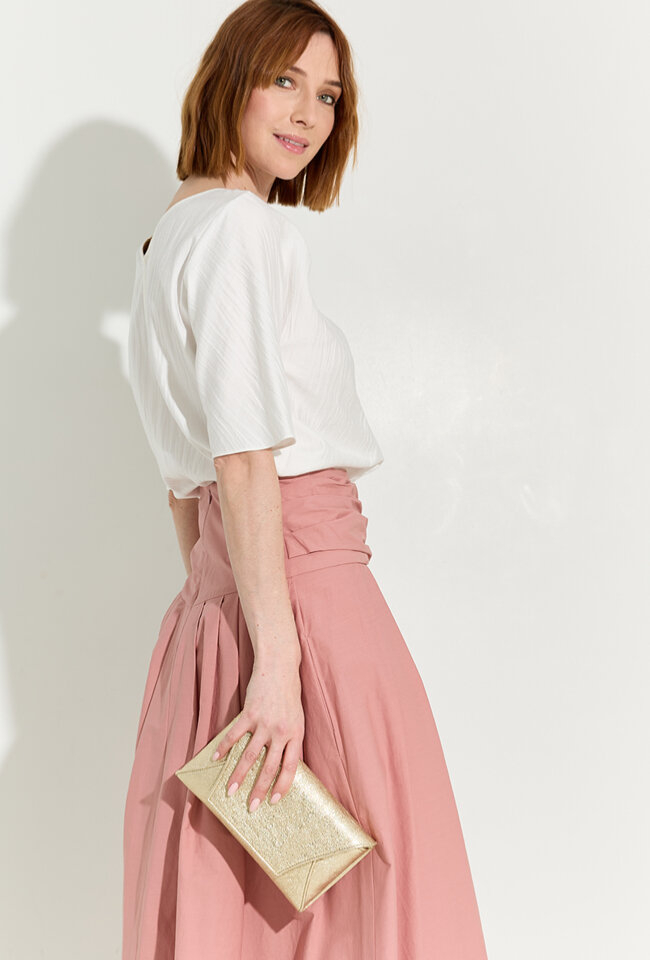 Witte blouse met korte mouwen Cloud Natan