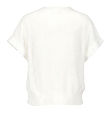 Beige pull met v-hals Ellie