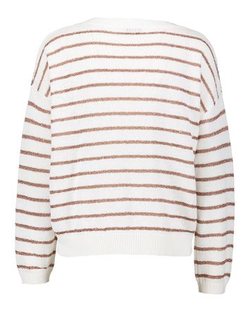 Wit gestreepte pull met v-hals Ella Jeff