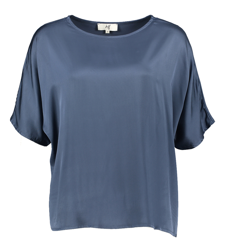 Blauwe glanzende bloes Rosie Jeff 