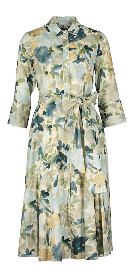 Lange katoenen jurk met bloemenprint Rosse 35