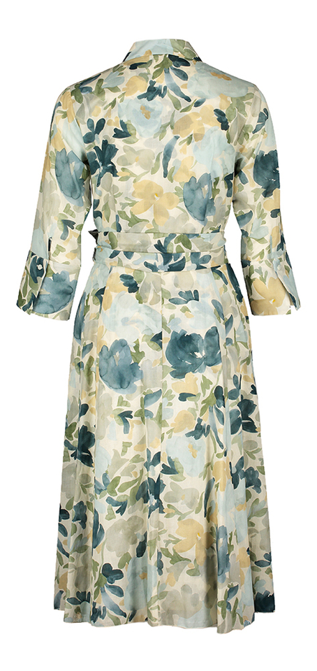 Lange katoenen jurk met bloemenprint Rosse 35