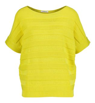 Rosso 35 Okergele pull met korte mouwen