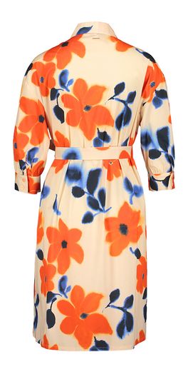 Jurk in multicolor bloemenprint en lint Suzanne Blue Bay
