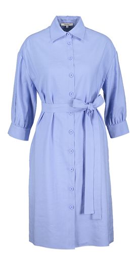 Lavendelkleurige halflange jurk met lint Solara Blue Bay
