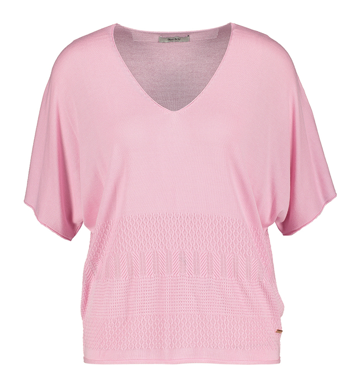 Lichtroze top met V-hals Octavia Blue Bay