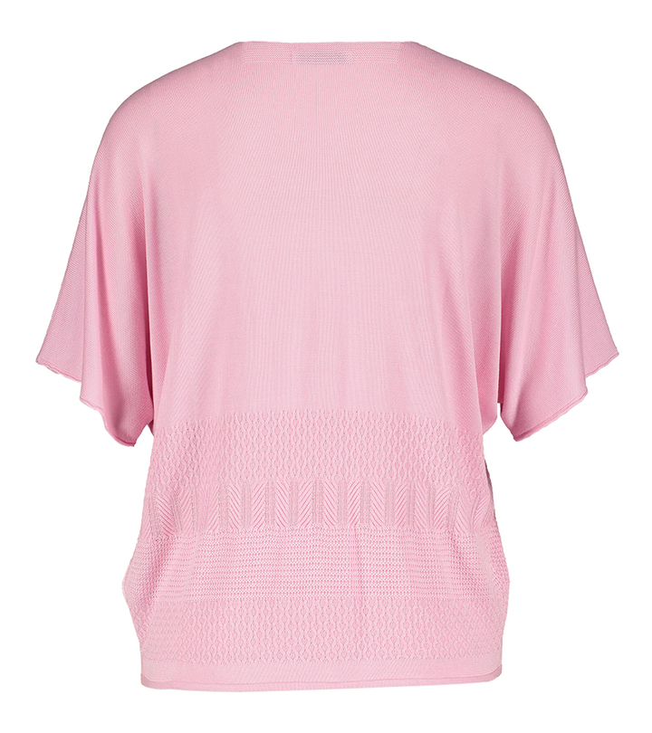 Lichtroze top met V-hals Octavia Blue Bay