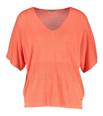 Koraalkleurige top met V-hals Octavia Blue Bay