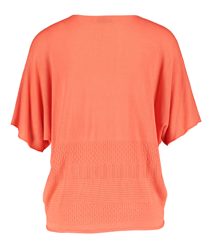 Koraalkleurige top met V-hals Octavia Blue Bay