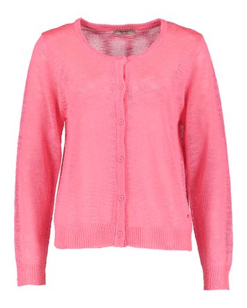 Fushia gehaakte cardigan Oxana  Blue Bay 