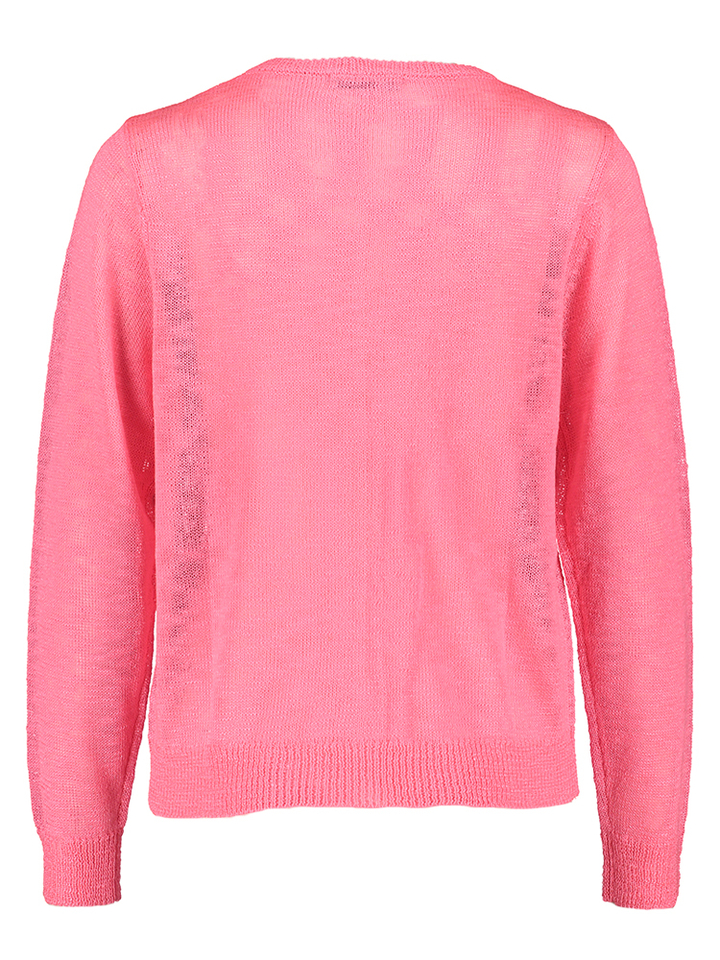 Fushia gehaakte cardigan Oxana  Blue Bay 