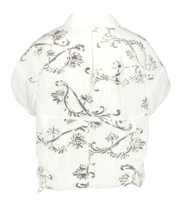 Witte bloes met zilveren pailetten Catalina Nukus 