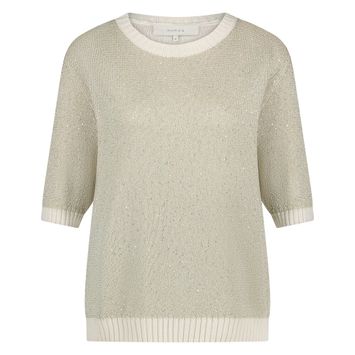 Beige trui met glitters Elo Nukus 
