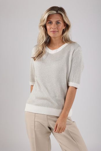 Beige trui met glitters Elo Nukus 