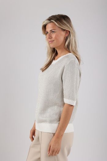 Beige trui met glitters Elo Nukus 