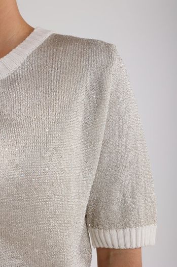 Beige trui met glitters Elo Nukus 