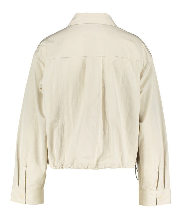 Beige oversized vest in parashute stof met strop onderaan Durham Nukus