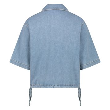 Lichtblauw jeansjasje met korte mouwen Jessie Nukus 