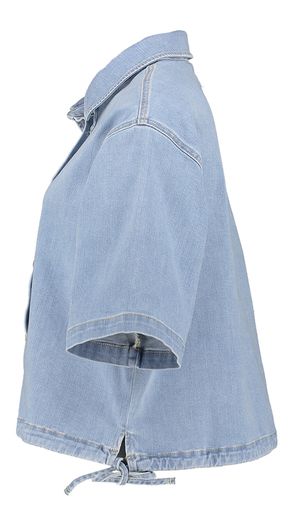 Lichtblauw jeansjasje met korte mouwen Jessie Nukus 