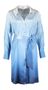 Blauw zijden kleed met knoopsluiting Raesa Max & Moi