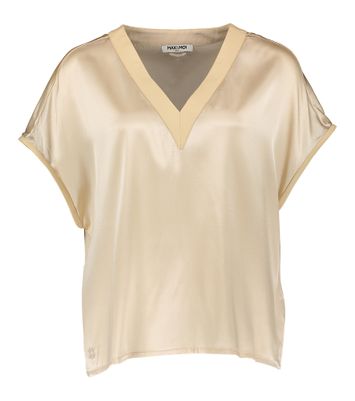 Beige zijden bloes Tayina Max & Moi