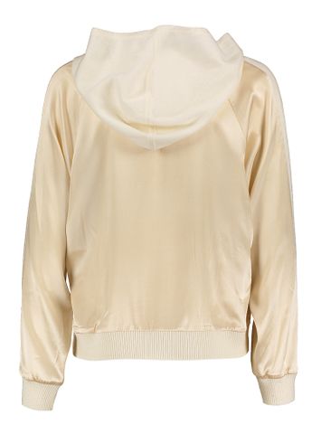 Parelmoerkleurige glanzende gilet met rits en kap Gadine Max & Moi