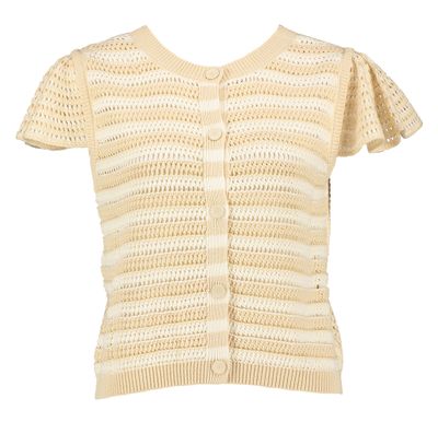 Beige gehaakte pull met knopen op de rug Twinset