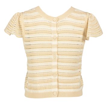 Beige gehaakte pull met knopen op de rug Twinset 
