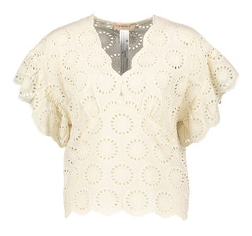 Beige kanten blouse Twinset Milano
