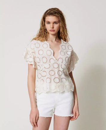 Beige kanten blouse Twinset Milano