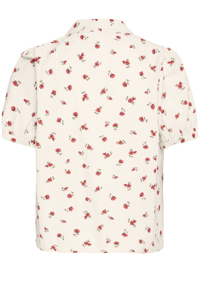 Beige bloes met rode rozen Rosey Ichi 