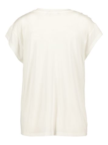 Witte losvallende t-shirt in stretch Lisken Ichi