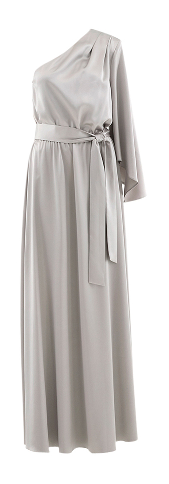 Zilverkleurige feestjurk met 1 mouw Access