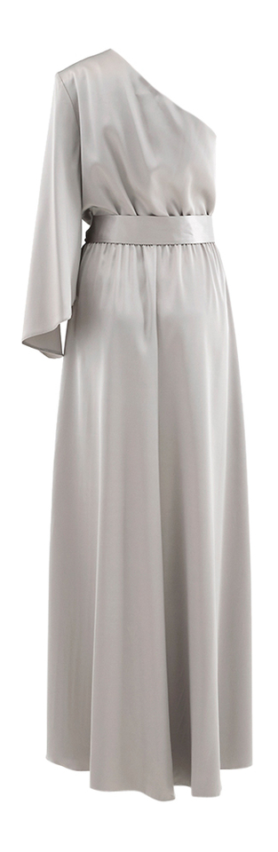 Zilverkleurige feestjurk met 1 mouw Access