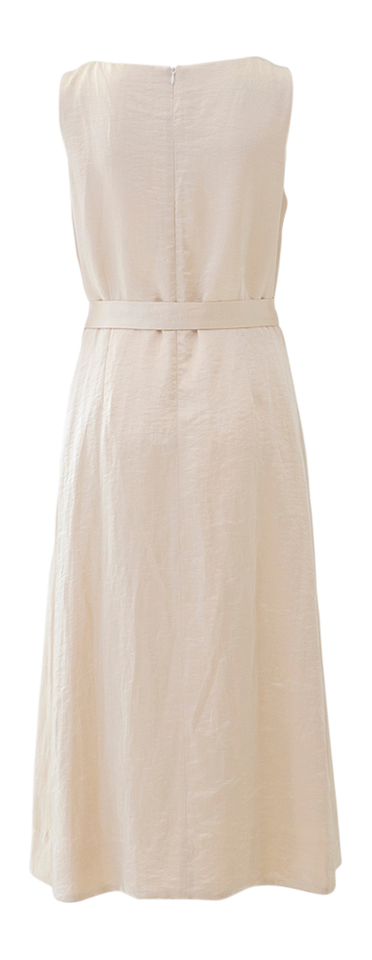 Goudkleurige lange mouwloze jurk Bay Atmos