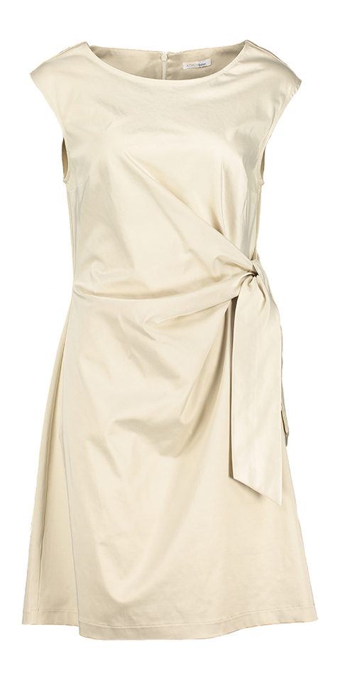 Beige jurk met strop in de taille Velda Atmos